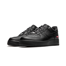 AF1 Box Logo Black - front three-quarter pair view