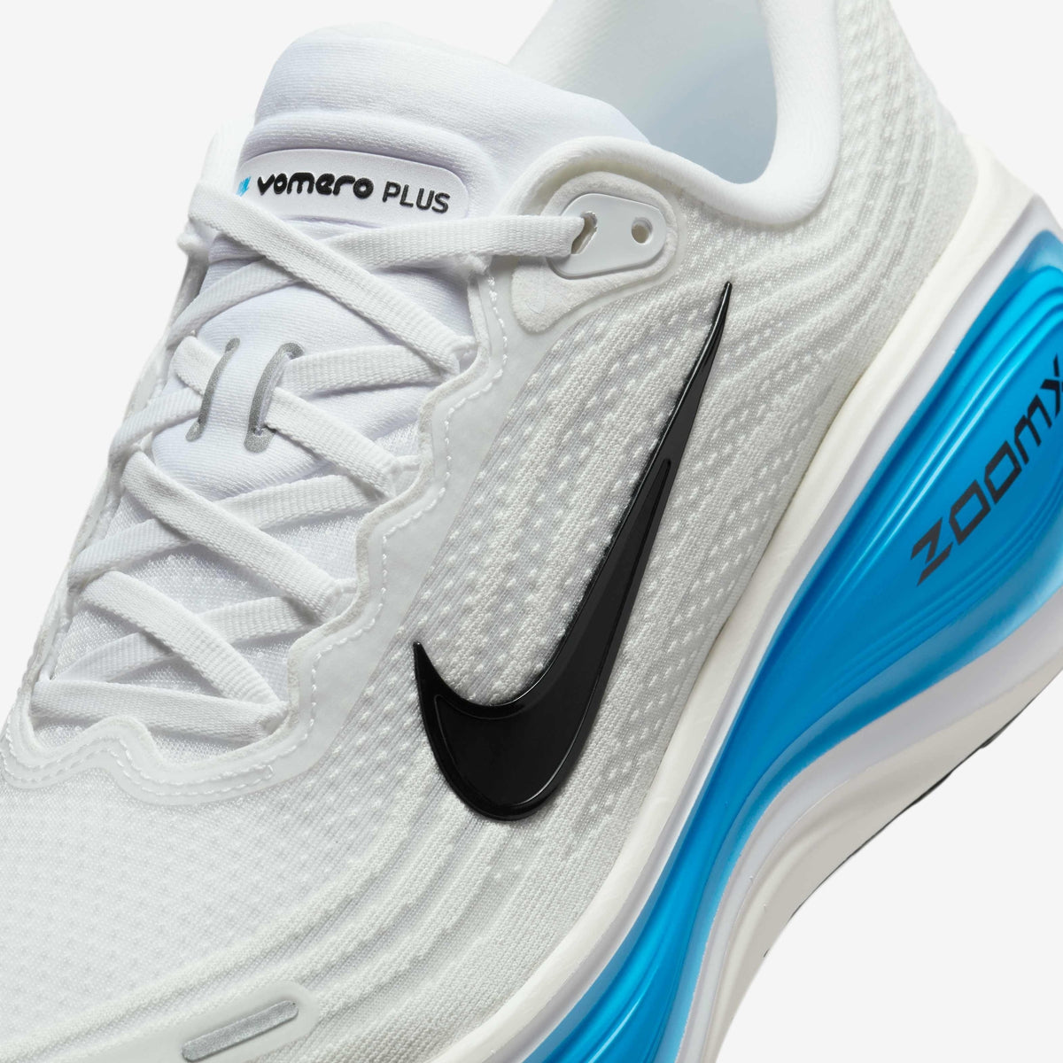 Nike Vomero Plus men's road running shoes - White / Blue Hero - view 4 - HV8150-103