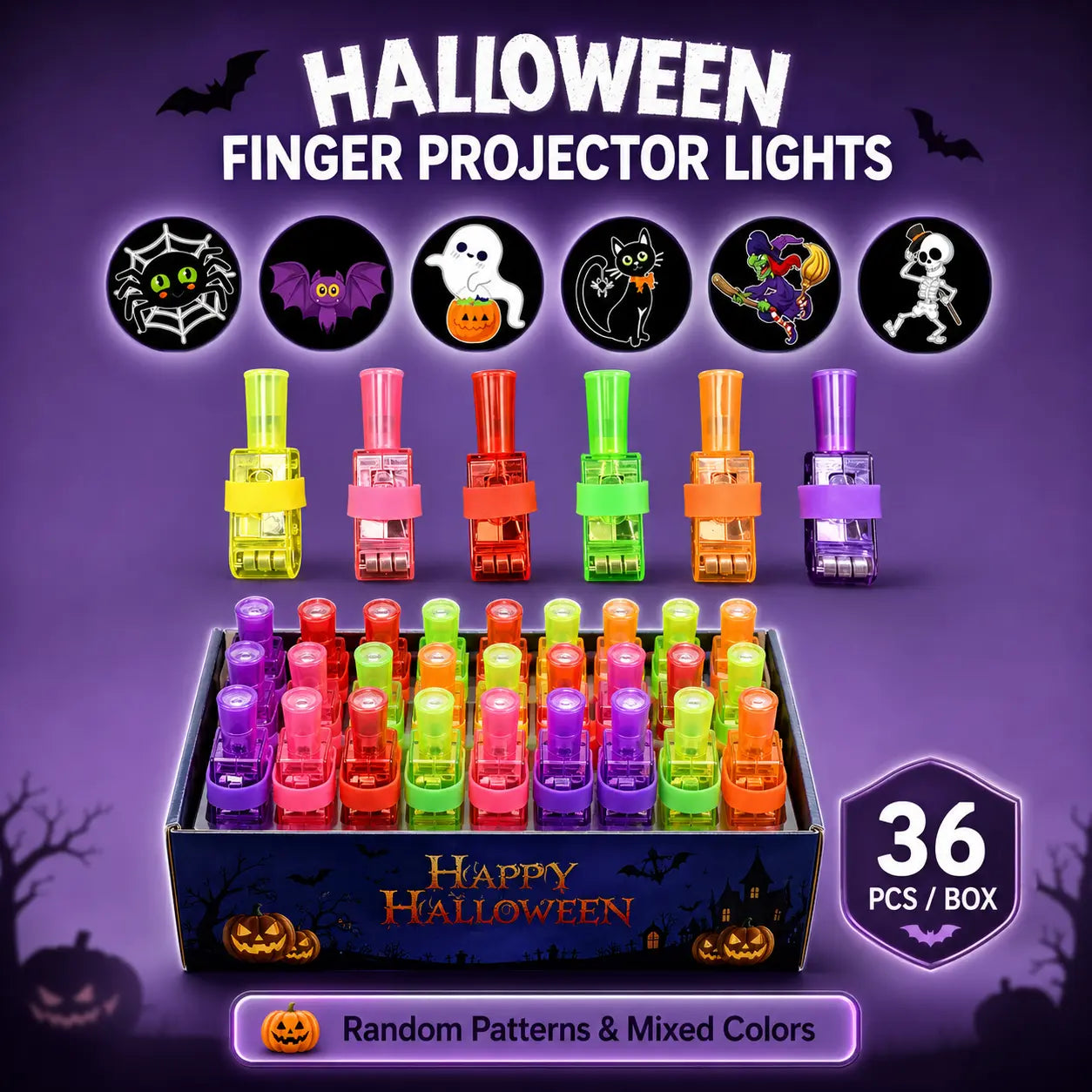 Halloween cute character finger projector light box