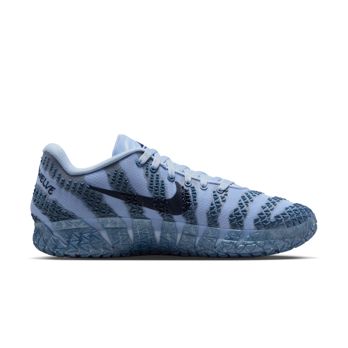 Ja 3 Basketball Shoes Cobalt Bliss / Midnight Navy / Metallic Silver HF2794-400 - medial or three-quarter side view