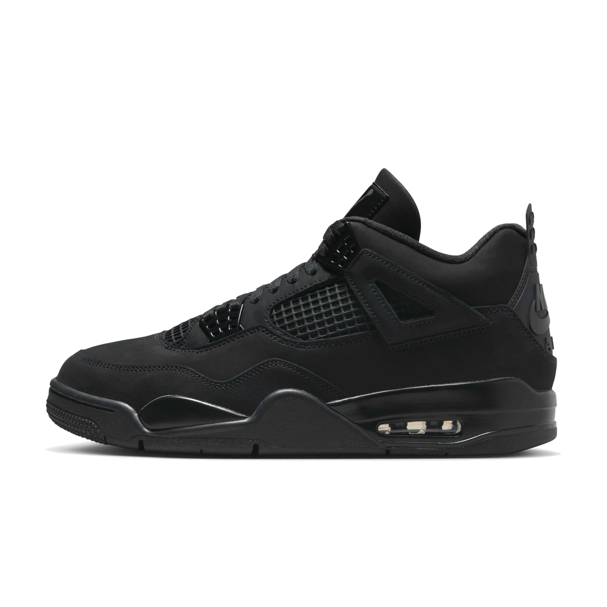 AJ4 Retro Black Cat FV5029-010 - medial or three-quarter side view