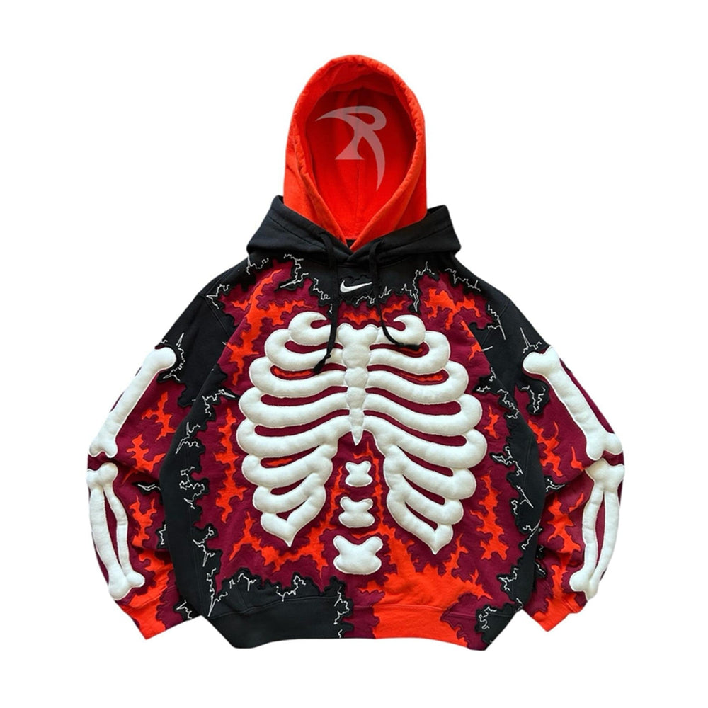 Halloween Graphic Streetwear Hoodie - 3D Skeleton
