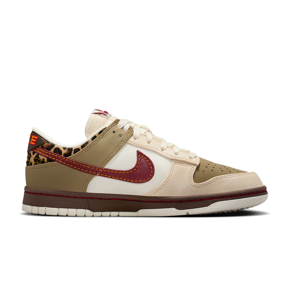 Leopard Court Low - Khaki Red