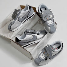 Cortez Petals United Silver - source photo 4 - silver grey shoes with removable lace cover