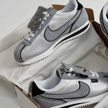 Cortez Petals United Silver - source photo 1 - silver grey shoes with removable lace cover